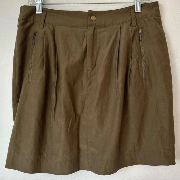 Banana Republic Olive Green Utility Mini Skirt NEW WITH TAGS - Picture 2 of 8